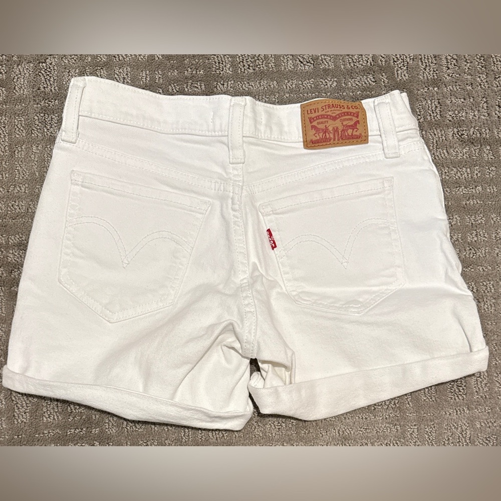 Levi's White Jean Shorts Classic Summer Essential